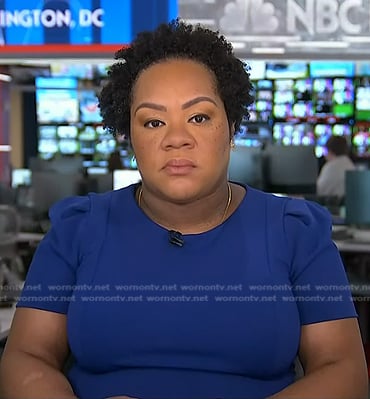 Yamiche Alcindor’s blue dress on NBC News Daily