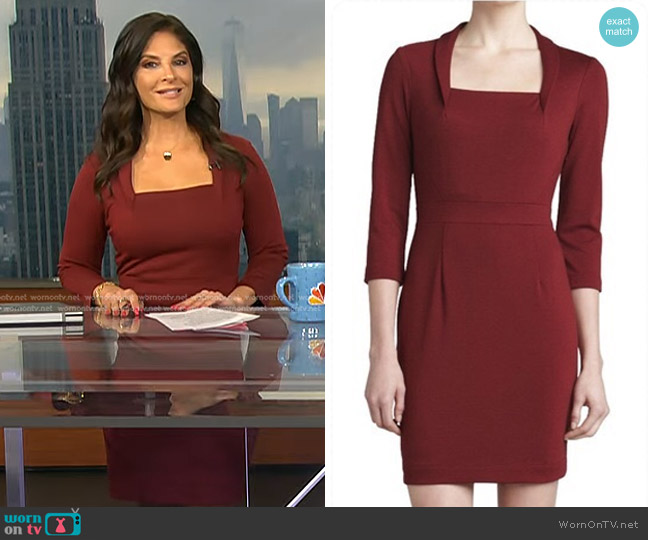 Z Spoke by Zac Posen 3/4 Sleeve Square Neck Dress worn by Darlene Rodriguez on Today