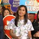 Zohreen Shah’s whtie floral tee on Good Morning America