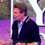 Adam Glassman’s navy striped trim cardigan on The View