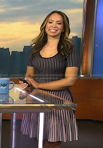 Adelle's striped short sleeve dress on Today