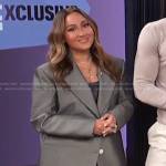 Adrienne’s grey blazer on E! News