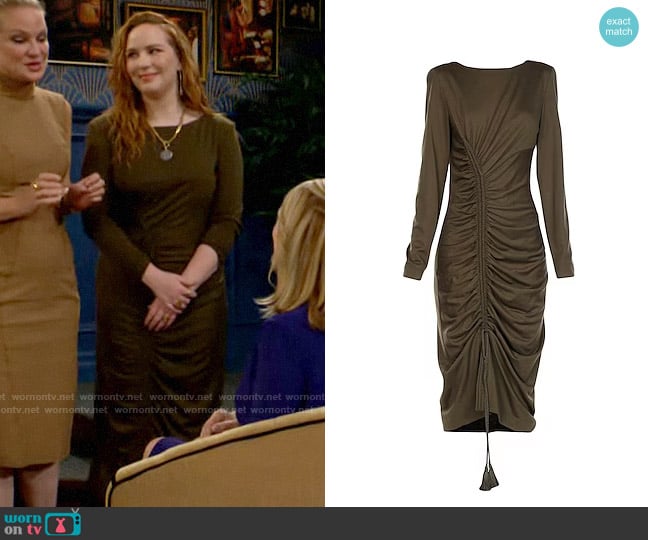 Alberta Ferretti Midi Dress worn by Mariah Copeland (Camryn Grimes) on The Young and the Restless