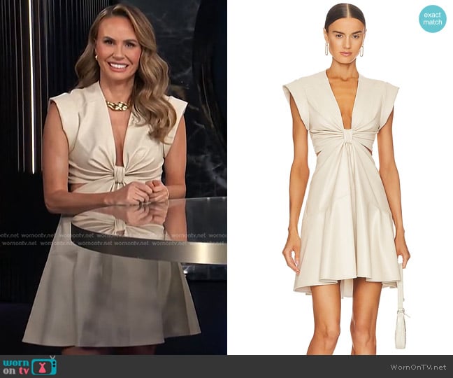 A.L.C. Lexi Dress in Mirage worn by Keltie Knight on E! News