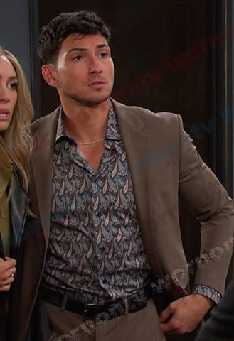 Alex’s paisley print shirt on Days of our Lives