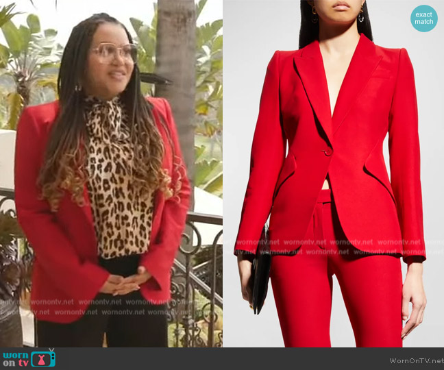 Alexander McQueen Classic Single-Breasted Suiting Blazer worn by Cheryl James on Tamron Hall Show