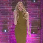 Alexandra Cooper’s green sleeveless dress on The Kelly Clarkson Show