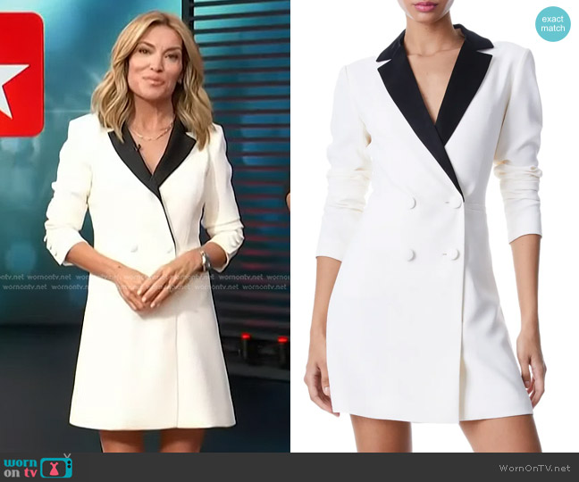 WornOnTV: Kit’s white double breasted blazer dress on Access Hollywood ...