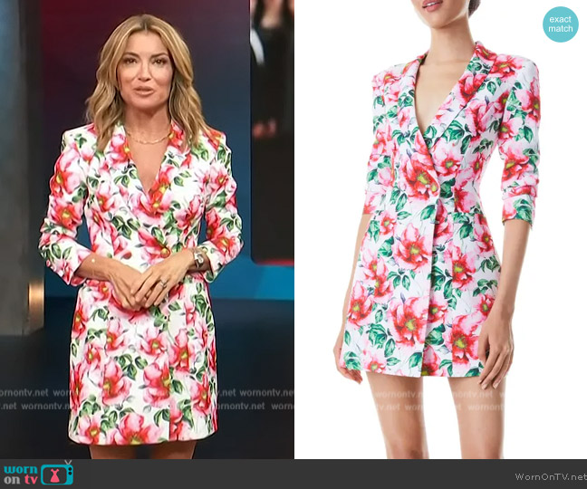 WornOnTV: Kit’s floral print blazer dress on Access Hollywood | Kit ...