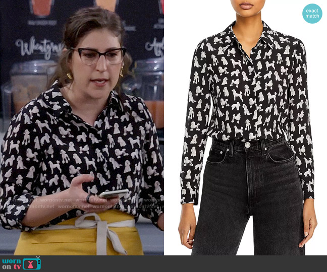 Alice + Olivia Willa Poodle Shirt worn by Kat Silver (Mayim Bialik) on Call Me Kat