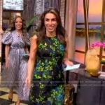 Alyssa’s black floral print mini dress on The View