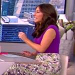 Alyssa’s purple top and metallic skirt on The View