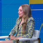 Amanda Seyfried’s yellow plaid blazer and shorts on Good Morning America