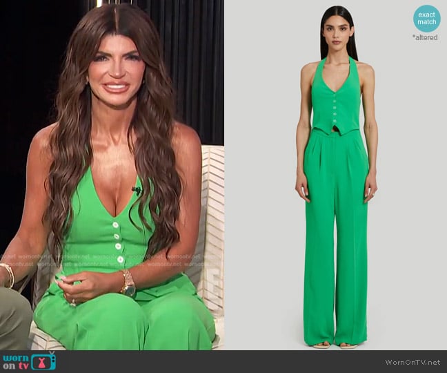 Amanda Uprichard Isadore Jumpsuit worn by Teresa Giudice on E! News