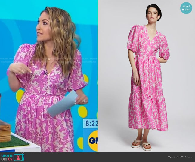 WornOnTV: Lori’s pink printed dress on Good Morning America | Lori