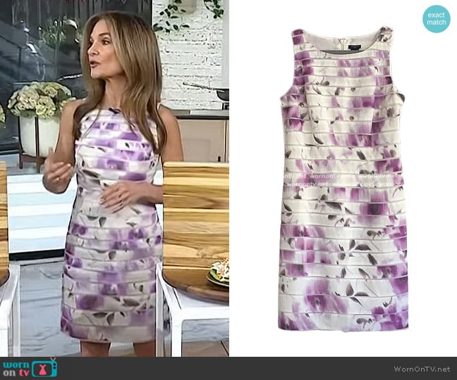 Ann Taylor Floral Print Dress worn by Joy Bauer on Today