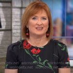 Anna Werner’s black poppy print dress on CBS Mornings