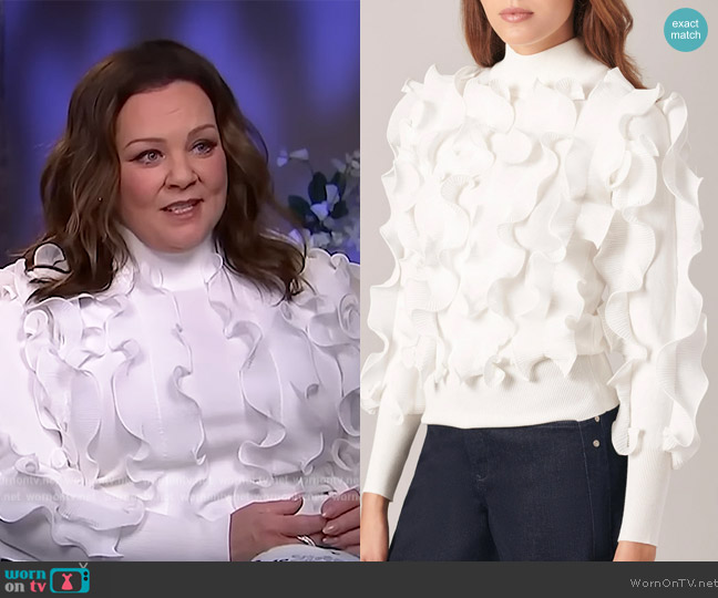 Anne Fontaine  Sidaline Sweater worn by Melissa McCarthy on Access Hollywood