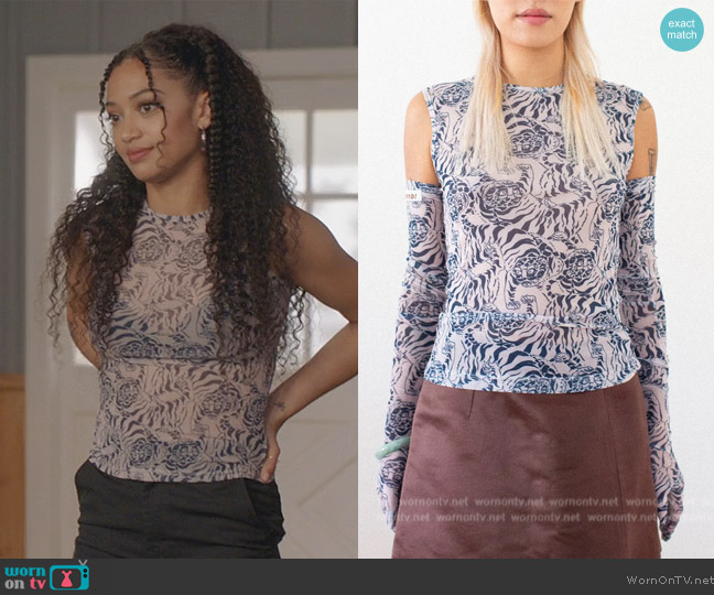 Lisa Danbi Park Minhwa Tank worn by Olivia Baker (Samantha Logan) on All American