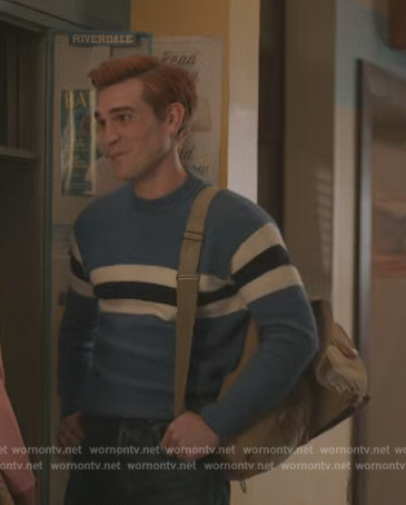 Archie’s blue stripe sweater on Riverdale