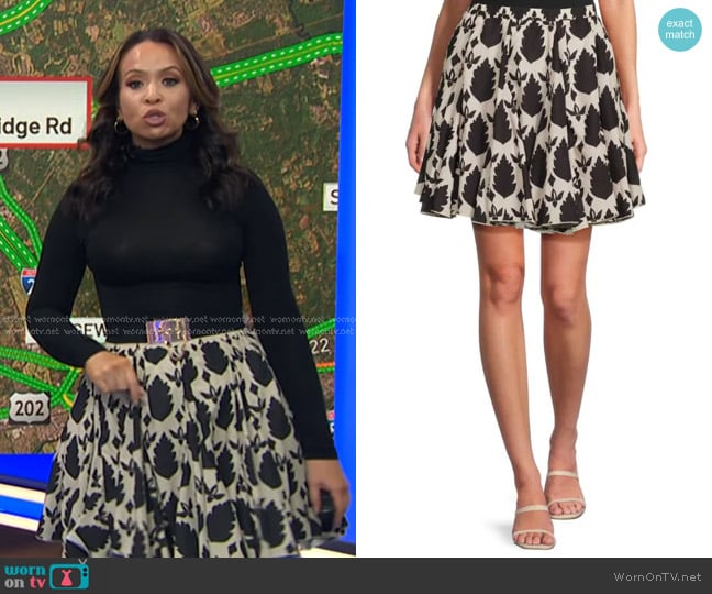 Area Stars Leaf Skirt worn by Adelle Caballero on Today