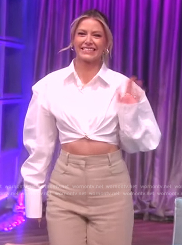 Ariana Madix's white cropped top on The View
