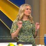 Ashley Bellman’s floral ruched dress on CBS Mornings