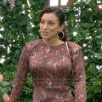 Audra’s red paisley print dress on The Young and the Restless