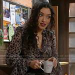 Audra’s star print blouse and skirt set on The Young and the Restless