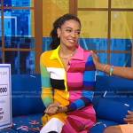 Aurora James’s mixed stripe polo dress on Good Morning America