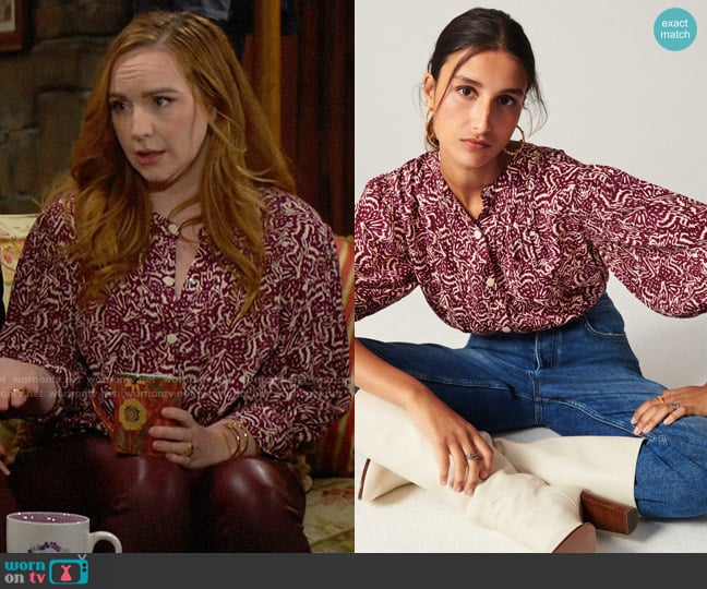 ba&sh Lilo Shirt worn by Mariah Copeland (Camryn Grimes) on The Young and the Restless