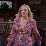 Belle’s floral belted mini dress on Days of our Lives