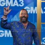 Bert Kreischer’s blue floral shirt on Good Morning America