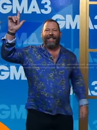 Bert Kreischer’s blue floral shirt on Good Morning America