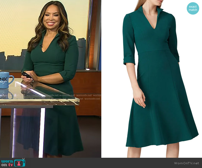 WornOnTV: Adelle’s green v-neck dress on Today | Adelle Caballero ...