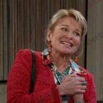 Bonnie’s red tweed jacket on Days of our Lives