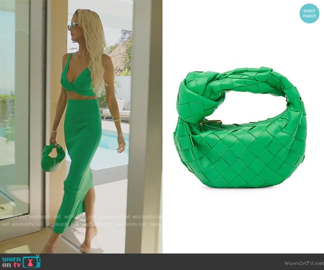 Bottega Veneta Jodie Intrecciato Leather Hobo Bag worn by Emma Hernan on Selling Sunset