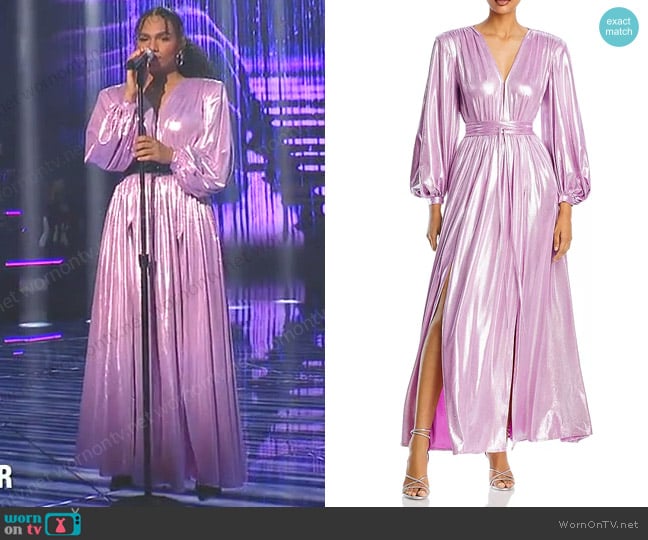 Bronx and Banco Zoe Lamé Gown worn by We Ani on American Idol