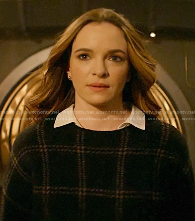 Caitlin's checked sweater on The Flash