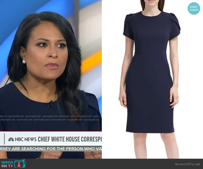 WornOnTV: Kristen’s navy puff sleeve dress on Today | Kristen Welker ...