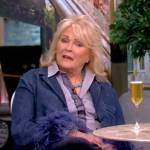 Candice Bergen’s denim jacket with feather cuffs on The View