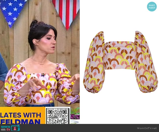 Cara Cara Sagaponack Top worn by Natasha Feldman on Good Morning America