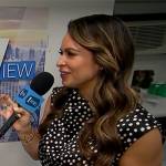 Carolina Bermudez’s black polka dot dress on E! News