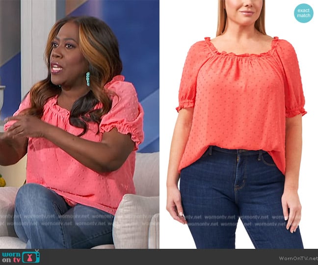 Cece Popcorn Top worn by Sheryl Underwood on The Talk