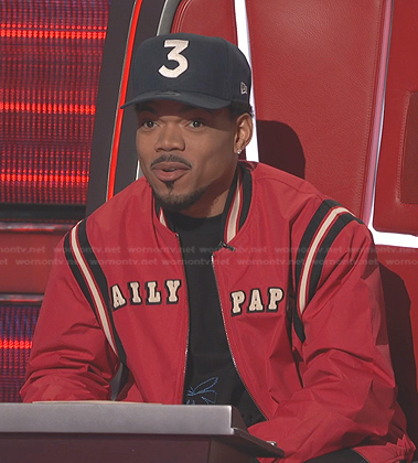 Chance the Rapper’s red bomber jacket on The Voice