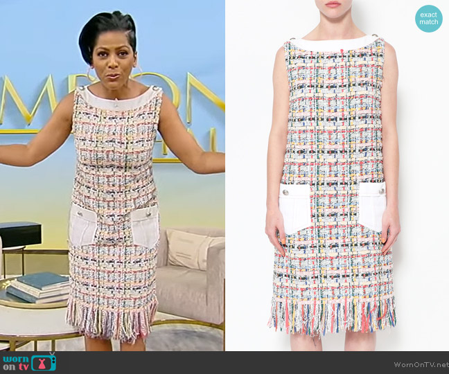 Chanel 2015 Lesage Fringe Dress worn by Tamron Hall on Tamron Hall Show