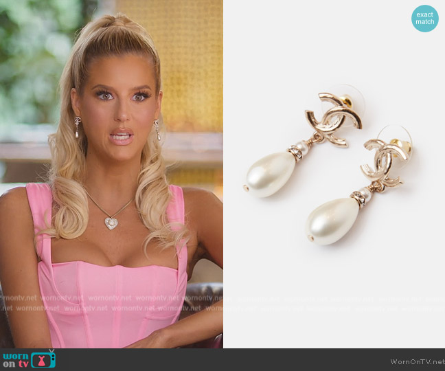 Chanel Drop Earrings worn by Emma Hernan on Selling Sunset