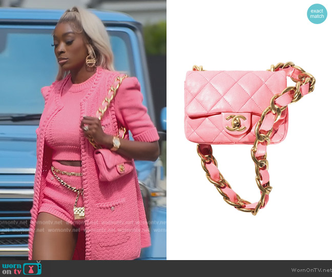 Chanel Flap Bag with Chunky Chain Strap worn by Chelsea Lazkani on Selling Sunset