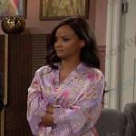 Chanel;s pink floral robe on Days of our Lives