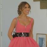 Chrishell’s pink zip front dress on Selling Sunset